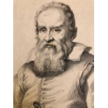 Engraving of Galileo Galilei. F De Fournier. (S22)