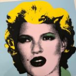 After Banksy, Kate Moss limited edition numbered print by West Country Prince.