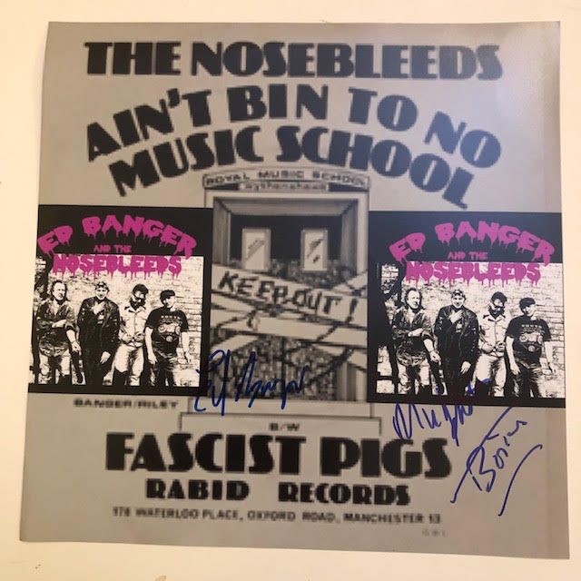 Nosebleeds promotional repro item signed. - Image 2 of 5