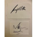 Ricky Hatton and Prince Naseem autographed pieces of paper. COAs supplied from a third party