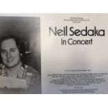 Neil Sedaka concert programmes 1974/5. 30X21 CM