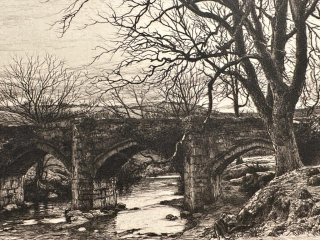 Engravings, pair of 19thC. Ships and landscape. - Image 3 of 5