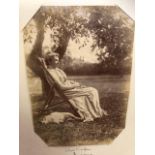 Album of photographs and sketches, some prints. Of artworks, sculptures and people most captioned by