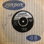 Pat Boone 45 record, London label. sleeve signed.