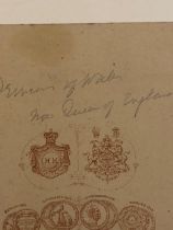 Cabinet cards and carte de visites. Includes one notes as Princess of Wales, Now Queen of England.