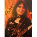 Gaye Advert photograph, bears signature. Bass player of the punk band The Adverts.