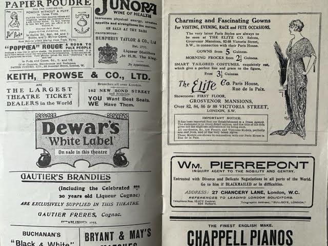 Apollo Theatre programme, 1913 and a French programme, 1896. - Image 4 of 6