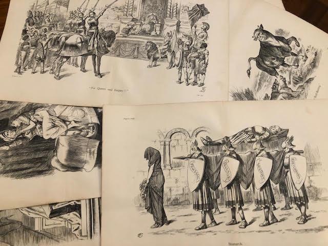 Various 19thC prints and cartoons. - Image 4 of 6