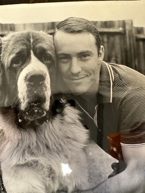 Large format press photographs. Daily Mirror and Sunday Pictorial. Greavsie and his dog and two othe