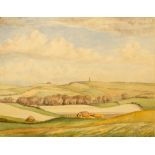 W J Jenkins Watercolour on board, signed and dated, Churchill Monument. Plus two other