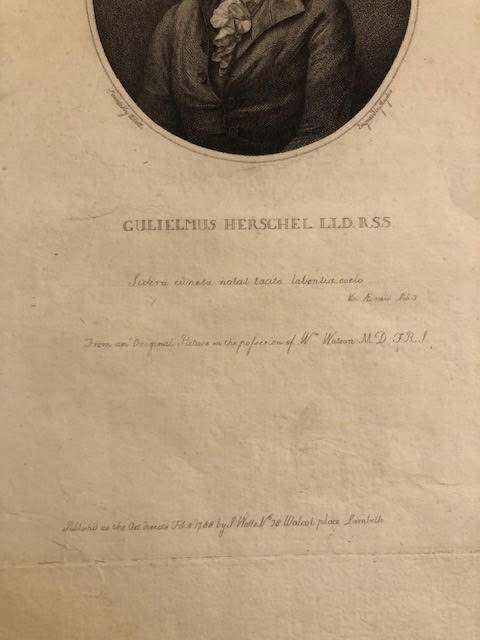 Engraving of Herschel, 1788. (S22) - Image 2 of 6