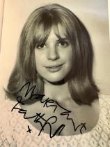 Musical artists signed photographs. Includes Marianne Faithfull, Petula Clarke, New Seekers. (7)