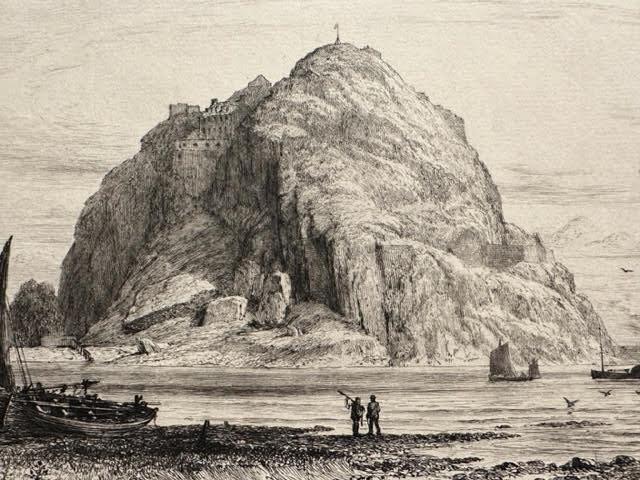Pair of engravings, city scene and seashore. 19thC. - Image 5 of 5