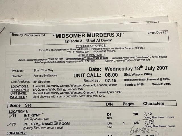 Midsomer Murders, TV script production notes and other details. - Image 4 of 6