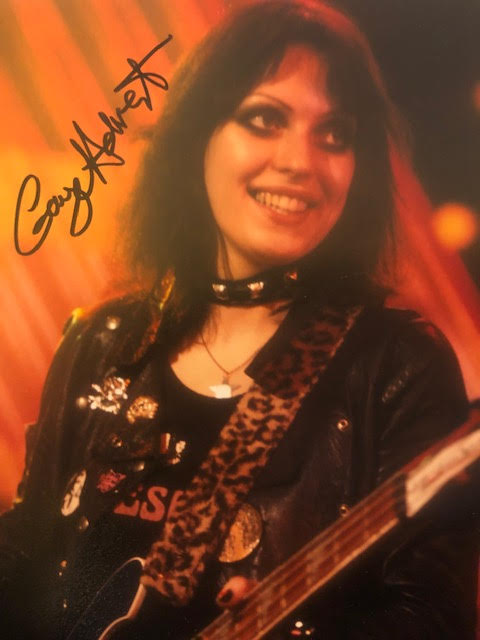Gaye Advert photograph, bears signature. Bass player of the punk band The Adverts.(D22)
