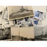 Photographs of Ships and boats and assorted associated images. Navy and leisure. (J23)