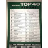 Top 40 Album charts 1960s. Good condition large format. (N22)