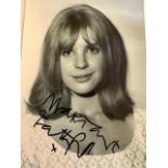 Musical artists signed photographs. Includes Marianne Faithfull, Petula Clarke, New Seekers. (7) (