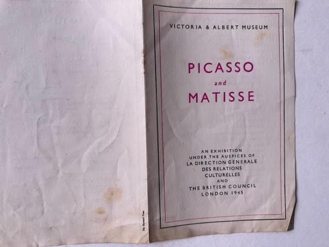 Picasso and Matisse exhibition brochure from V&A Museum 1945 (M23) - Image 5 of 6