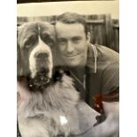 Large format press photographs. Daily Mirror and Sunday Pictorial. Greavsie and his dog and two