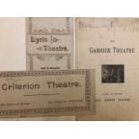 Theatrical brochures, 19thC. (3)