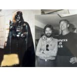 Dave Prowse related photographs. Some family and candid shots and 3 mounted on wood mount.