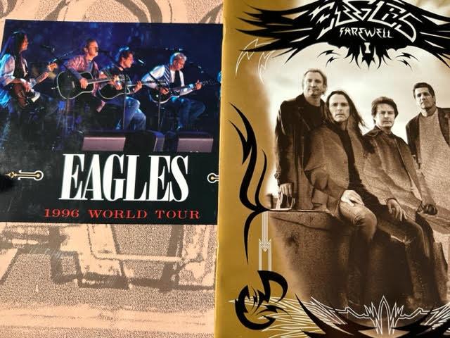 The Eagles, two vintage concert programmes, 1996 and 2006.