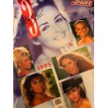 Sun vintage glamour calendars, 1993,1994, 1995 and 21st Century.