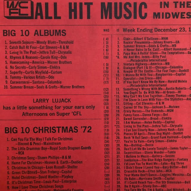 Music charts, WCFL All Hit Music record Lists, 1972. (4) - Image 4 of 13