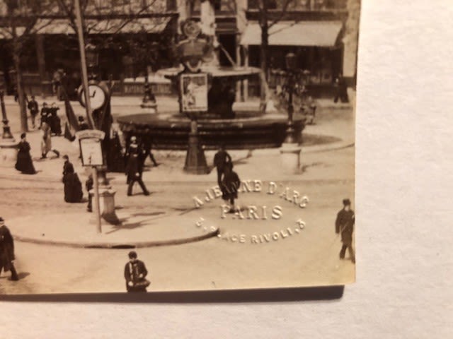 Paris photograph, L'avenue de L'Opera, marked X Photo. Plus blind stamped A Jeanne D'Arc, Paris. - Image 3 of 6