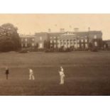Photograph of a cricket match, 1902.