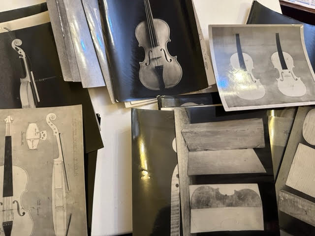 Photographs of violins and violas complete or in the process of making them. (40) (MY23) - Image 2 of 7
