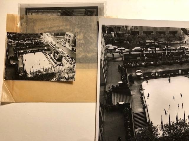 Rockafeller Plaza for skating in the winter. Press photo. Approx 20x28cm