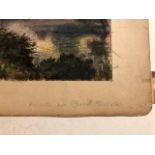 Two charming watercolours, each on the reverse of card. Both wooded landscapes, each approx 17x12cm.