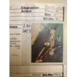 Large group of production sheets from the filming schedule of Hornblower. Includes photographs and o