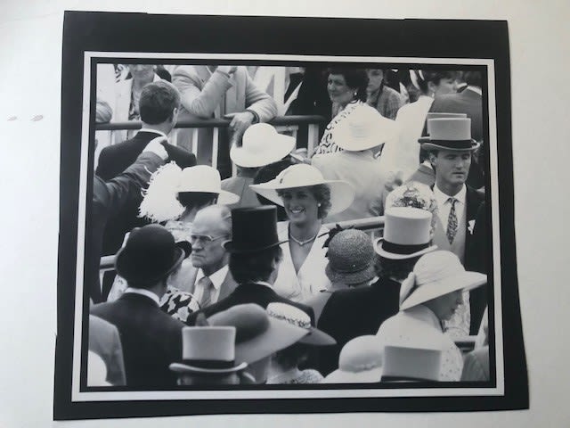Diana Princess of Wales, press photograph. 1987 by Mike Maloney at Ascot Races Approx 23x30cm F1 - Image 3 of 6