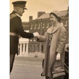 Group of Royalty press photographs. Includes Queen Elizabeth, Princess Margaret, Prince of Wales. (7