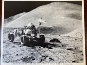 Astronaut Scott at Rover with Hadley Delta