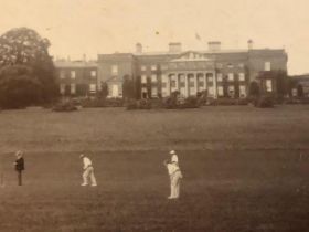 Photograph of a cricket match, 1902.(D22)