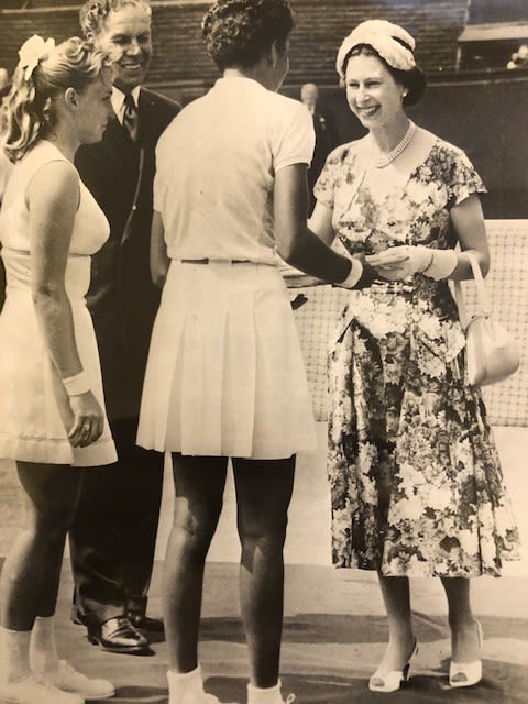 Althea Gibson wins Wimbledon. Press photo and corresponding negative. Approx 20x27cm - Image 6 of 6