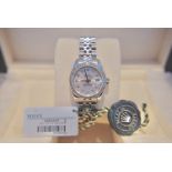 *STUNNING* DIAMOND ROLEX DATEJUST 26' REF. 179174 - 18CT WHITE GOLD & STEEL (BOX & ACCESSORIES ETC)