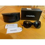 CHANEL SUNGLASSES WITH BOX ETC - CRYSTAL FLOWERS ON ARMS