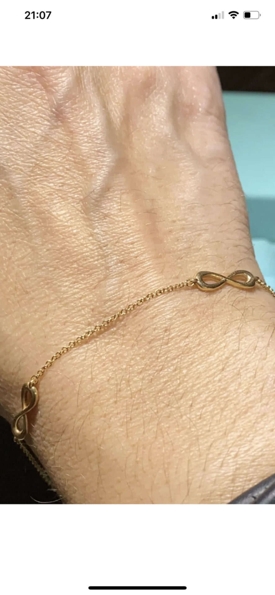 TIFFANY & CO 18ct YELLOW GOLD ENDLESS INFINITY BRACELET - Image 2 of 3