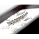 PLATINUM DIAMOND 0.70CT VS-SI // G HALF ETERNITY RING (SIZE M 1/2)