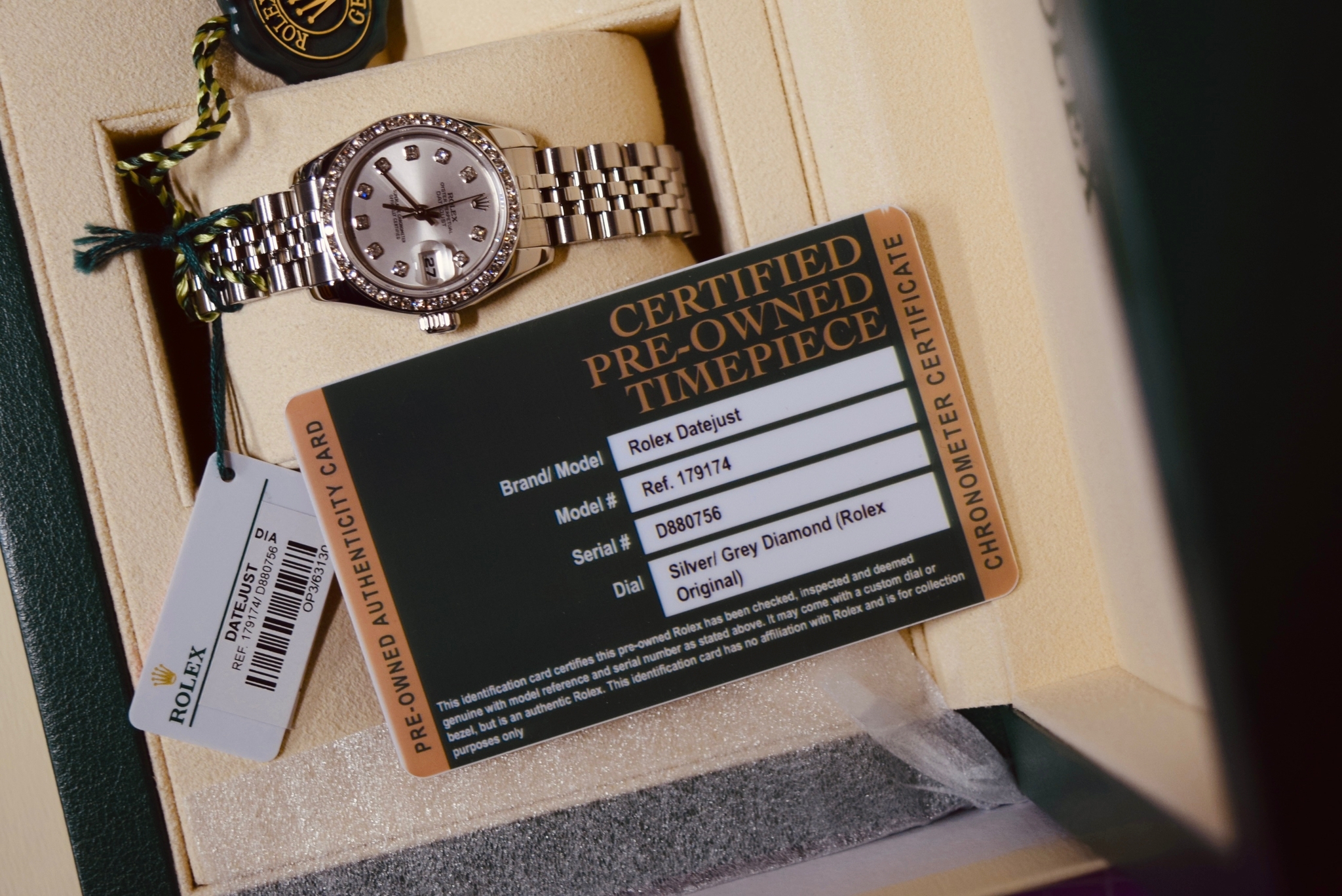 *STUNNING* DIAMOND ROLEX DATEJUST 26' REF. 179174 - 18CT WHITE GOLD & STEEL (BOX & ACCESSORIES ETC) - Image 3 of 22