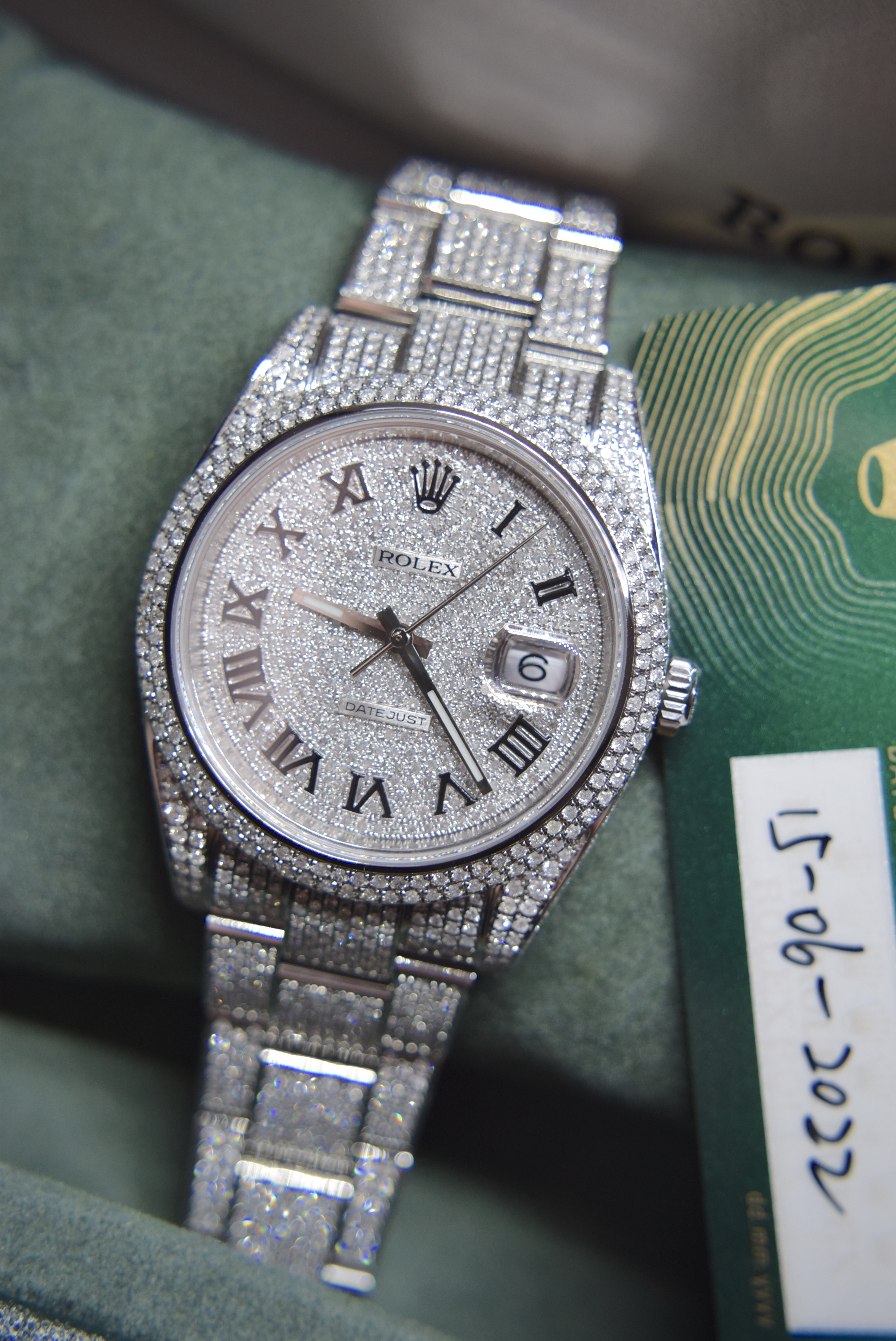 2022 ROLEX DATEJUST 41 REF. 126300 (FULLY DIAMOND-SET) WITH CERTIFICATE CARD - STAINLESS STEEL 41MM