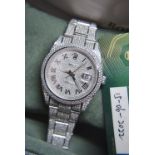 2022 ROLEX DATEJUST 41 REF. 126300 (FULLY DIAMOND-SET) WITH CERTIFICATE CARD - STAINLESS STEEL 41MM