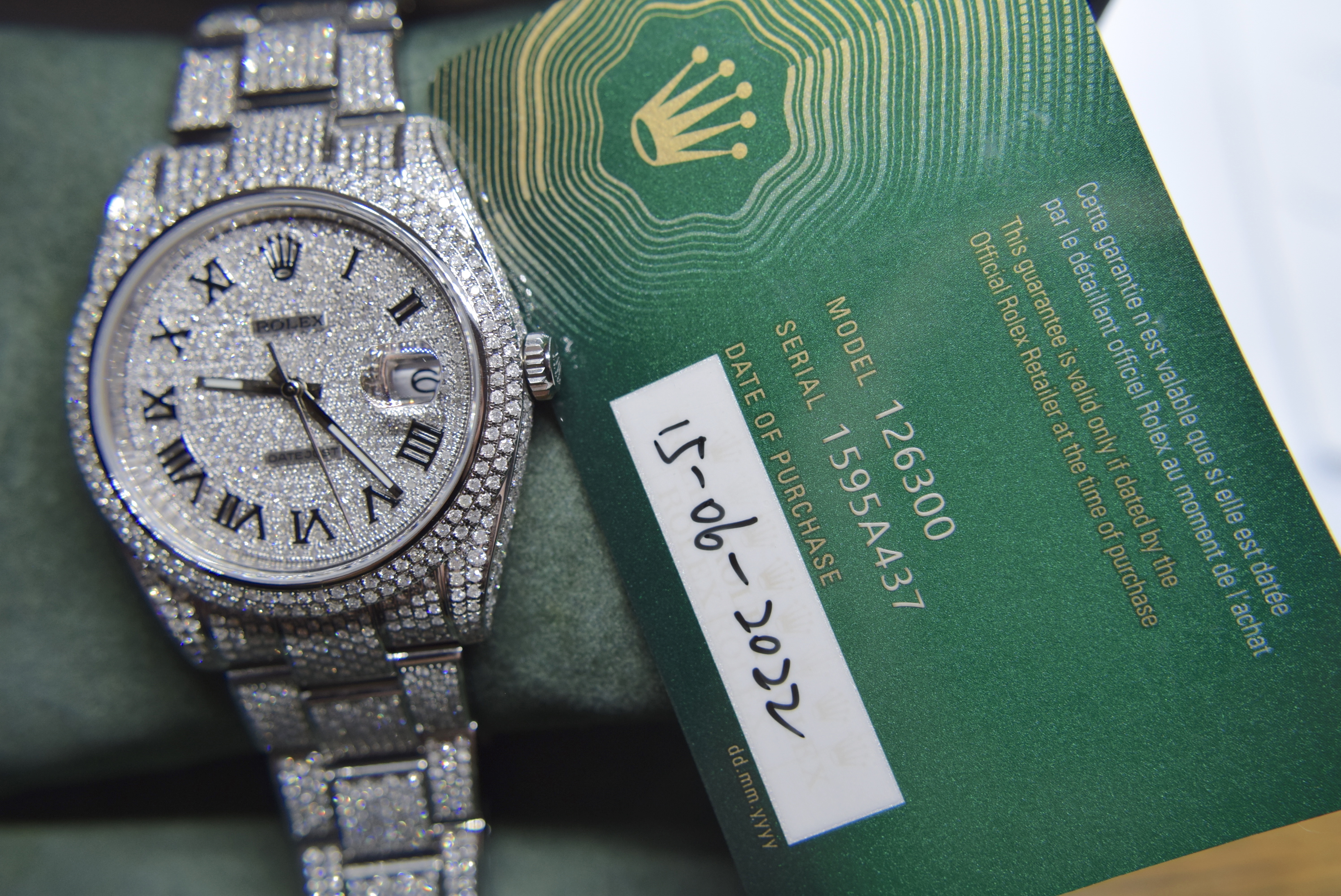 2022 ROLEX DATEJUST 41 REF. 126300 (FULLY DIAMOND-SET) WITH CERTIFICATE CARD - STAINLESS STEEL 41MM - Image 5 of 8