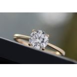 GORGEOUS DIAMOND 0.78CT *VS* / G-H - SOLITAIRE RING - 18K YELLOW GOLD