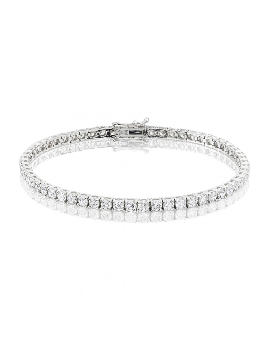 5.50CT SI DIAMOND TENNIS BRACELET IN 14K WHITE GOLD - VALUATION £7,295.00